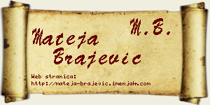 Mateja Brajević vizit kartica